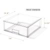 BINO | Stackable Storage Drawers, Small – Clear | THE CRATE COLLECTION | Storage Bins With Drawers | Bathroom Organizers | Under Sink Organizer | Vanity Cabinet Home Organization(X-Large)