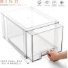 BINO | Stackable Storage Drawers, Small – Clear | THE CRATE COLLECTION | Storage Bins With Drawers | Bathroom Organizers | Under Sink Organizer | Vanity Cabinet Home Organization(Tall Large)