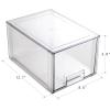 BINO | Stackable Storage Drawers, Small – Clear | THE CRATE COLLECTION | Storage Bins With Drawers | Bathroom Organizers | Under Sink Organizer | Vanity Cabinet Home Organization(Tall Small)