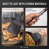 BINO 2-Piece Spoon & Turner Set with Stainless Steel Handles – Black | Heat Resistant BPA-Free Nonstick Cookware | Cooking Mixing & Serving Spoon | Cooking Utensils for Nonstick Cookware