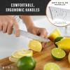 BINO 3-Piece Stainless Steel Paring Knife Set – Speckled White | Small Kitchen Knife Set with Good Grip | Peeling Knife | Cutting Knife | Sharp for Cooking Vegetables & Fruits | Utility Knife Kitchen