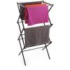 BINO 3-Tier Collapsible Drying Racks | Black | Air Drying & Hanging | Foldable Portable Indoor & Outdoor | Space Saving Clothes Dryer Stand | Home Dorm Apartment Essentials