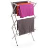 BINO 3-Tier Collapsible Drying Racks | White | Air Drying & Hanging | Foldable Portable Indoor & Outdoor | Space Saving Clothes Dryer Stand | Home Dorm Apartment Essentials