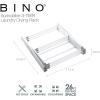 BINO 3-Tier Collapsible Drying Racks | White | Laundry Foldable Rack | Air Drying & Hanging | Foldable Portable Indoor & Outdoor | Space Saving Clothes Dryer Stand