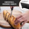 BINO 4-Piece Stainless Steel Steak Knife Set – Speckled Black | Small Knives | Sharp Knife Set | Meat Knife Set | Kitchen Dinner Knives | Cutting Knives | Non-Stick & Rust-Resistant Dinner Knives