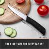 BINO 4-Piece Stainless Steel Steak Knife Set – Speckled Black | Small Knives | Sharp Knife Set | Meat Knife Set | Kitchen Dinner Knives | Cutting Knives | Non-Stick & Rust-Resistant Dinner Knives