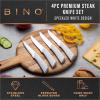 BINO 4-Piece Stainless Steel Steak Knife Set – Speckled White | Small Knives | Sharp Knife Set | Meat Knife Set | Kitchen Dinner Knives | Cutting Knives | Non-Stick & Rust-Resistant Dinner Knives
