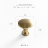 BINO 6-Pack Cabinet Knobs – 1.18″ Diameter (30mm), Brass – Dresser Knobs for Dresser Drawer Knobs and Pulls Knobs and Pulls Handles(Brass)