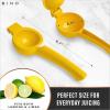 BINO Aluminum Alloy Lemon Juicer – Yellow | Citrus Squeezer Press | Manual Hand Juicer Tool for Squeezing Fruit Juice | Hand Press Juicing Tool for Lemon & LIme | Orange Squeezer | Kitchen Tools