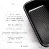 BINO Bakeware Nonstick Baking Pan, 9 x 5 Inch – Black | Premium Quality Textured Cake Pan with Even-Flow Technology | Dishwasher Safe | Non-Toxic