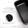 BINO Bakeware Nonstick Baking Pan, 9 x 5 Inch – Black | Premium Quality Textured Cake Pan with Even-Flow Technology | Dishwasher Safe | Non-Toxic