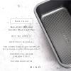 BINO Bakeware Nonstick Baking Pan, 9 x 5 Inch – Gunmetal | Premium Quality Textured Cake Pan with Even-Flow Technology | Dishwasher Safe | Non-Toxic