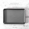 BINO Bakeware Nonstick Cookie Sheet Baking Tray, 9 x 13 Inch – Gunmetal | Premium Quality Textured Baking Sheet with Even-Flow Technology | Dishwasher Safe | Non-Toxic(Gunmetal)