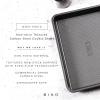BINO Bakeware Nonstick Cookie Sheet Baking Tray, 9 x 13 Inch – Gunmetal | Premium Quality Textured Baking Sheet with Even-Flow Technology | Dishwasher Safe | Non-Toxic(Gunmetal)