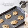 BINO Bakeware Nonstick Cookie Sheet Baking Tray, 9 x 13 Inch – Gunmetal | Premium Quality Textured Baking Sheet with Even-Flow Technology | Dishwasher Safe | Non-Toxic(Gunmetal)
