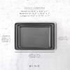 BINO Bakeware Nonstick Cookie Sheet Baking Tray Set, 3-Piece – Gunmetal | Non Stick Baking Pans Set | Carbon Steel Tray Bakeware Sets | Oven Safe | Cookie Sheet Pans | Food-Safe(Gunmetal)
