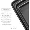 BINO Bakeware Nonstick Cookie Sheet Baking Tray Set, 3-Piece – Gunmetal | Non Stick Baking Pans Set | Carbon Steel Tray Bakeware Sets | Oven Safe | Cookie Sheet Pans | Food-Safe(Gunmetal)