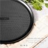 BINO Bakeware Nonstick Pizza Tray, 15 Inch – Black | Premium Quality Textured Baking Sheet with Even-Flow Technology | Dishwasher Safe | Non-Toxic