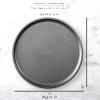 BINO Bakeware Nonstick Pizza Tray, 15 Inch – Gunmetal | Premium Quality Textured Baking Sheet with Even-Flow Technology | Dishwasher Safe | Non-Toxic
