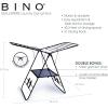 BINO Gullwing Steel Drying Rack Foldable, Sturdy, and Collapsible Laundry Solution – Collapsing Laundry Drying Rack – Space Saving – Home Essentials (Black)