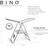 BINO Gullwing Steel Drying Rack Foldable, Sturdy, and Collapsible Laundry Solution – Collapsing Laundry Drying Rack – Space Saving – Home Essentials (Silver)