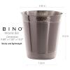 BINO Metal Waste Basket for Home, Office, Bathroom, Dorm, Kitchen and More | Trash Can Bin for Bedroom | Desk Trash Can | Home Essentials(Matte/Hammered)
