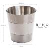BINO Metal Waste Basket for Home, Office, Bathroom, Dorm, Kitchen and More | Trash Can Bin for Bedroom | Desk Trash Can | Home Essentials(Shiny/Matte)