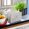BINO Napkin Holder – Matte Marble Napkin Dispenser for Dinner Table | Black Kitchen Accessory(Matte Marble)