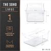 BINO Plastic Storage Basket, Large | Multi-Use Storage Basket | Rectangular Cabinet Organizer | Baskets for Organizing with Handles | Home & Office Organization & Container Storage