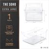 BINO Plastic Storage Basket, X-Large | Multi-Use Storage Basket | Rectangular Cabinet Organizer | Baskets for Organizing with Handles | Home & Office Organization & Container Storage