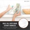 BINO Plastic Storage Bins – Small 2 Pack, White – THE SOHO COLLECTION – Pantry Organizers and Fridge Organizer(Clear)
