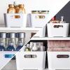 BINO Plastic Storage Bins – Small 2 Pack, White – THE SOHO COLLECTION – Pantry Organizers and Fridge Organizer(White)