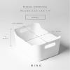 BINO Plastic Storage Bins – Small 2 Pack, White – THE SOHO COLLECTION – Pantry Organizers and Fridge Organizer(White)