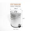 BINO Round Step Trash Can with Lids, Stainless Steel Small Garbage Can For Home, Office, Bathroom, Kitchen with Non-Slip Stepper, Galvanized Steel (1.3 Gallon/5 Liter)