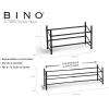BINO Stackable 2 Tier Expandable Shoe Rack – 6-12 Pair Shoe Shelf Tower Storage Organizer, Black