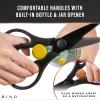 BINO Stainless Steel Blade Kitchen Shears – Black | Strong & Sharp Kitchen Shears | Cooking Scissors | Food Shears | Vegetable Scissors | Poultry Meat & Bone Cutting Scissors | Utility Kitchen Tool