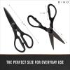 BINO Stainless Steel Blade Kitchen Shears – Black | Strong & Sharp Kitchen Shears | Cooking Scissors | Food Shears | Vegetable Scissors | Poultry Meat & Bone Cutting Scissors | Utility Kitchen Tool