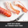 BINO Stainless Steel Blade Kitchen Shears | Strong & Sharp Kitchen Shears | Cooking Scissors | Food Shears | Vegetable Scissors | Poultry Meat & Bone Cutting Scissors | Utility Scissors | Kitchen Tool
