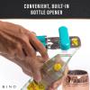 BINO Stainless Steel Can Opener – Aqua | Bottle & Can Opener Manual | HandHeld Can Opener | Utility Can Opener | Can Opener with Sharp Blades Smooth Edge | Can Opener Handle | Kitchen Accessories