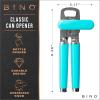 BINO Stainless Steel Can Opener – Aqua | Bottle & Can Opener Manual | HandHeld Can Opener | Utility Can Opener | Can Opener with Sharp Blades Smooth Edge | Can Opener Handle | Kitchen Accessories