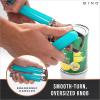 BINO Stainless Steel Can Opener – Aqua | Bottle & Can Opener Manual | HandHeld Can Opener | Utility Can Opener | Can Opener with Sharp Blades Smooth Edge | Can Opener Handle | Kitchen Accessories