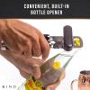 BINO Stainless Steel Can Opener – Black | Bottle & Can Opener Manual | HandHeld Can Opener | Utility Can Opener | Can Opener with Sharp Blades Smooth Edge | Can Opener Handle | Kitchen Accessories