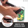 BINO Stainless Steel Can Opener – Black | Bottle & Can Opener Manual | HandHeld Can Opener | Utility Can Opener | Can Opener with Sharp Blades Smooth Edge | Can Opener Handle | Kitchen Accessories