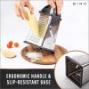 BINO Stainless Steel Multifunctional Box Grater | Four-Sided Box Grater | Standing Cheese Grater | Kitchen Food Grater | Vegetable Grater | Potato & Carrot Grater | Kitchen Utensils | Kitchen Tools