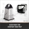 BINO Stainless Steel Multifunctional Box Grater | Four-Sided Box Grater | Standing Cheese Grater | Kitchen Food Grater | Vegetable Grater | Potato & Carrot Grater | Kitchen Utensils | Kitchen Tools