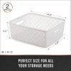 BINO l Plastic Storage Baskets, Large – Black | THE BLOSSOM COLLECTION l Multi-Use Organizer Bin l Built-in Handles l Plastic Woven Basket for Organizing l Pantry & Home Organizing Basket(White)
