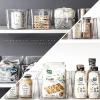 BINO l Plastic Storage Bins l THE HOLDER COLLECTION l 4-Pack, Medium Multi-Use Clear Containers for Organizing with Built-in Handles l Pantry Organization & Storage l Kitchen Organizer l Storage Bins(4 Pack – Medium)