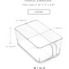 BINO l Plastic Storage Bins l THE HOLDER COLLECTION l 4-Pack, Medium Multi-Use Clear Containers for Organizing with Built-in Handles l Pantry Organization & Storage l Kitchen Organizer l Storage Bins(4 Pack – Large)