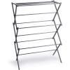 BINO | 3 Tier Foldable Drying Rack – Silver| Lightweight Steel Design, Easy Setup & Storage | Portable Steel Design | Laundry Drying Rack | Home Essential