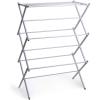 BINO | 3 Tier Foldable Drying Rack – White | Lightweight Steel Design, Easy Setup & Storage | Portable Steel Design | Laundry Drying Rack | Home Essential